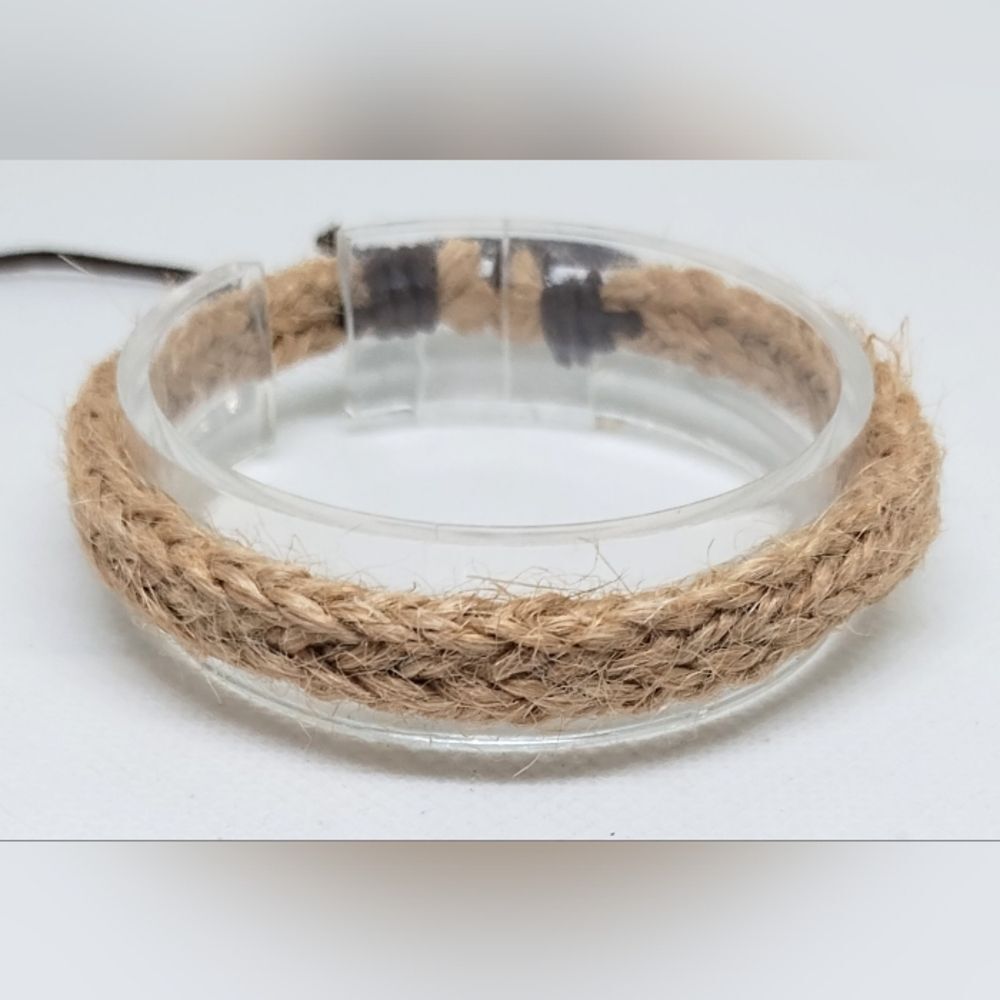Men's bracelet braided rope brown new e51‎